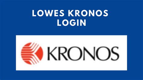 Lowe&39;s Career Opportunities. . Kronos lowes